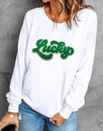 Brinley Chenille Lucky Pattern Sweatshirt