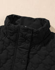 Quilted Zip-Up Snap Button Pocketed Vest