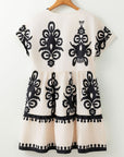 Leyla Vintage High Waist Short Sleeve Dress