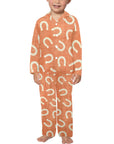 Rust Horseshoe Boy's Western Pajama Set
