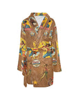 Vintage Cowgirl Collage Bath Robe