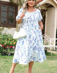 Gia Plus Size Floral Midi Dress