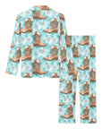 Turquoise Christmas Boots Women's Western Pajamas