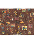 Vintage Cowboy Collage Western Curtains 28" x 40" Made in America