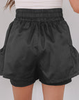 Maxine Elastic High Waist Pocketed Casual Shorts