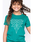 Kids Kelly Green Fancy Boot Stitch Tee