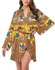 Vintage Cowgirl Collage Satin Robe