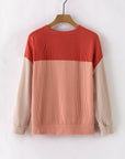 Colorblock Ribbed Long Sleeve Top