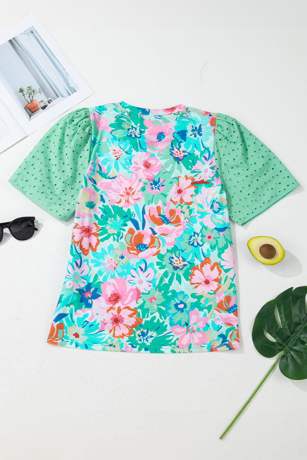 Kendra Eyelet Embroidered Short Sleeve Top