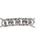 4-1/2'' Hilason Nickle Plated Double Link Horse Curb Mouth Chain