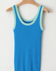 Colorblock Edge Ribbed Tank Top