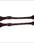 Hilason Burgundy Latigo Leather Kid Spur Straps Western Tack