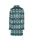 Teal Aztec Women's Western Bath Robe