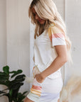 Paislee Rainbow Striped T Shirt and Shorts Set