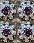 1.5 In Amythyst Ab Crystals Berry Silver Bling Headstall Saddle Hilason