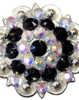 Black Ab Crystals Berry Headstall Saddle Tack Cowgirl Hilason