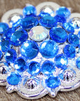 Capri Blue Ab Crystals Berry Headstall Saddle Tack Bling Hilason