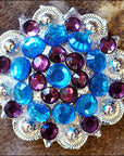 Capri Amethyst Crystal 1-1/4In Berry Tack Saddle Cowgirl Hilason