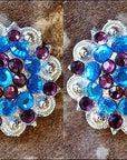 Capri Amethyst Crystal 1-1/4In Berry Tack Saddle Cowgirl Hilason