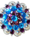 Capri Amethyst Crystal 1-1/4In Berry Tack Saddle Cowgirl Hilason
