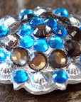 Hilason Western Berry Conchos Glass Rhinestones Bling 1.5" Tack Cowgirl