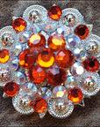 Orange Ab Crystal Berry Headstall Saddle Bling Cowgirl Hilason