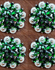 Hilason Green Crystal 1-1/4In Berry Concho Rhinestone Tack Saddle Cowgirl
