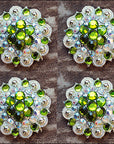 Peridot Green Ab Crystal Berry Headstall Saddle Tack Hilason