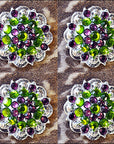 Peridot Amethyst Crystal Berry Headstall Saddle Hilason