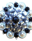Black Crystals Berry Silver Bling Headstall Saddle