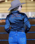GOD BLESS GOOD HORSES SATIN PERFORMANCE RODEO SHIRT
