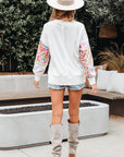 Raelynn Floral Patchwork Casual Sweatshirt