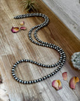54 inch Necklace - 10 mm & 10 mm saucer Sterling Silver Pearls