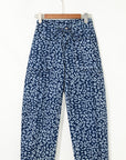 Leopard Drawstring Elastic Waist Pocketed Jeans