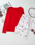 Christmas Long Sleeve Top and Pants Lounge Set