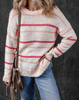 Ruthie Striped Confetti Knit Sweater