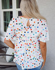 Keira Polka Dot Babydoll Blouse