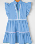 Amelie Flutter Sleeve V Neck Tiered Dress