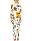 Vintage Cowgirl Collage Western Pajama Set