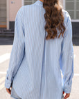 Stripe Long Sleeve Buttoned Shirt