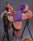 Hilason Western American Leather Trail Barrel Racing Horse Saddle