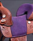Hilason Western American Leather Trail Barrel Racing Horse Saddle