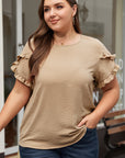 Paulina Ruffled Short Sleeve Plus Size Top
