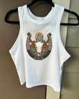 Desert Horseshoe Cropped Tank