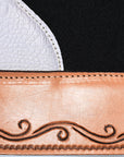 30 X 30 Western Wool Felt Horse Saddle Pad Alligator Print Leather