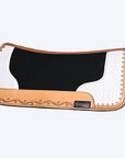 30 X 30 Western Wool Felt Horse Saddle Pad Alligator Print Leather