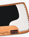 30 X 30 Western Wool Felt Horse Saddle Pad Alligator Print Leather