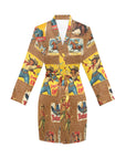 Vintage Cowgirl Collage Satin Robe