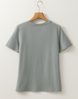 Stripe Textured Short Sleeve T-Shirt