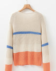 Gracelynn Striped Drop Shoulder Cozy Sweater
